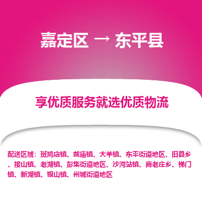 嘉定区到东平县物流公司搬运/打包装